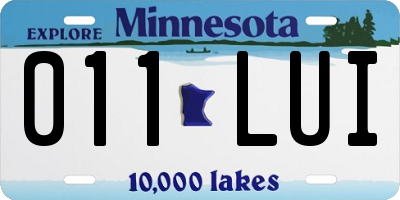 MN license plate 011LUI