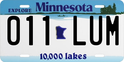 MN license plate 011LUM