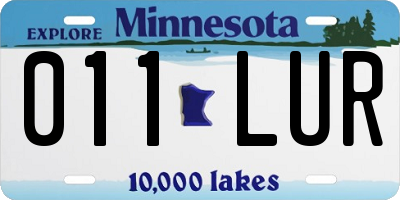 MN license plate 011LUR