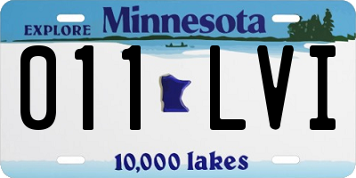 MN license plate 011LVI