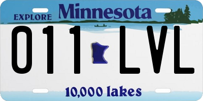 MN license plate 011LVL