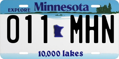 MN license plate 011MHN