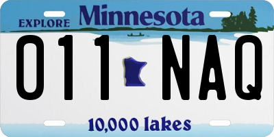 MN license plate 011NAQ
