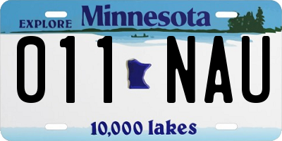MN license plate 011NAU