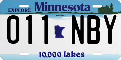 MN license plate 011NBY