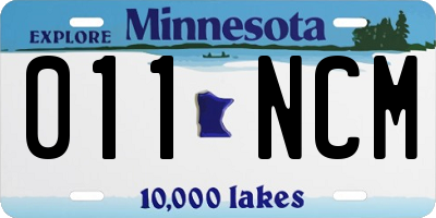 MN license plate 011NCM