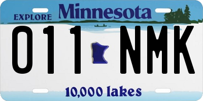 MN license plate 011NMK
