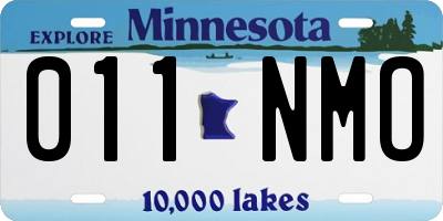 MN license plate 011NMO