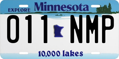MN license plate 011NMP