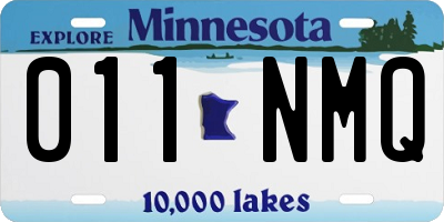 MN license plate 011NMQ
