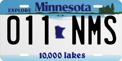 MN license plate 011NMS