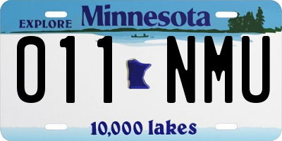 MN license plate 011NMU