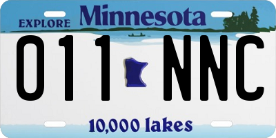 MN license plate 011NNC
