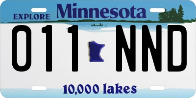 MN license plate 011NND