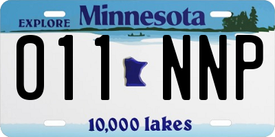 MN license plate 011NNP