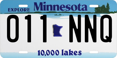 MN license plate 011NNQ