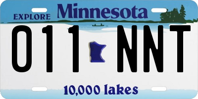 MN license plate 011NNT