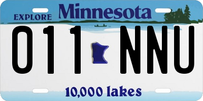 MN license plate 011NNU