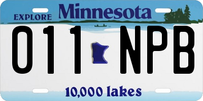 MN license plate 011NPB