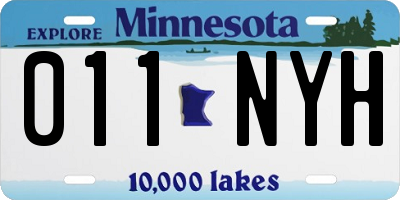 MN license plate 011NYH