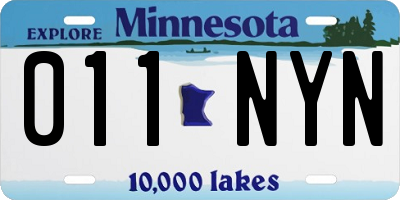 MN license plate 011NYN