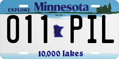 MN license plate 011PIL