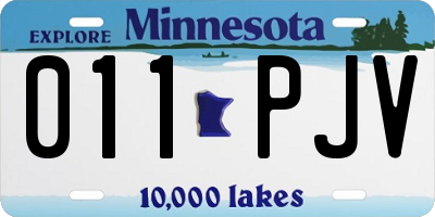 MN license plate 011PJV