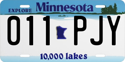 MN license plate 011PJY