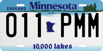 MN license plate 011PMM