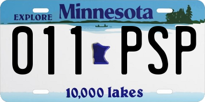 MN license plate 011PSP