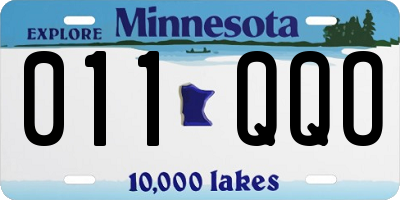 MN license plate 011QQO