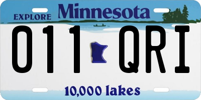 MN license plate 011QRI