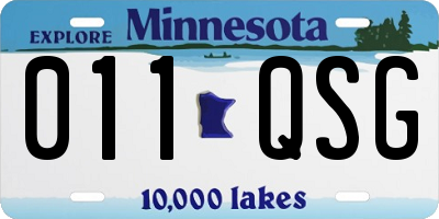 MN license plate 011QSG