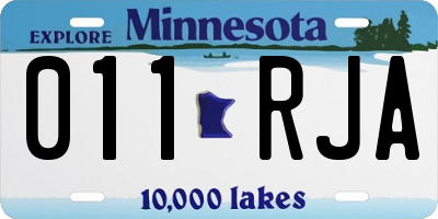 MN license plate 011RJA