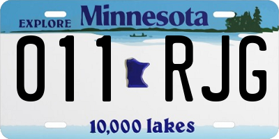 MN license plate 011RJG