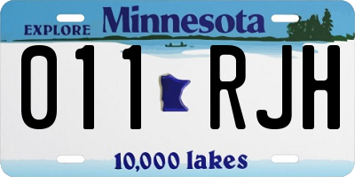 MN license plate 011RJH