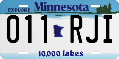 MN license plate 011RJI