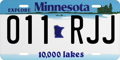 MN license plate 011RJJ