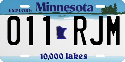 MN license plate 011RJM