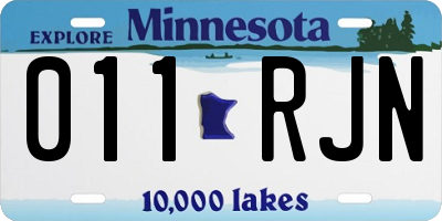 MN license plate 011RJN