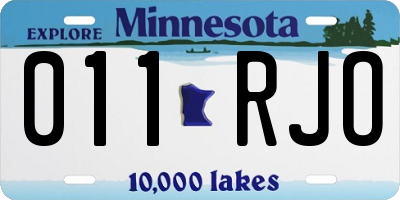 MN license plate 011RJO