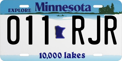 MN license plate 011RJR