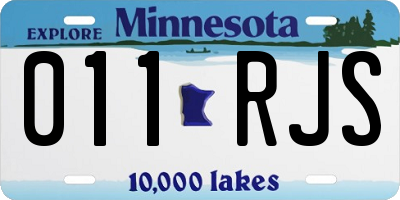MN license plate 011RJS