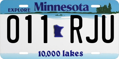MN license plate 011RJU