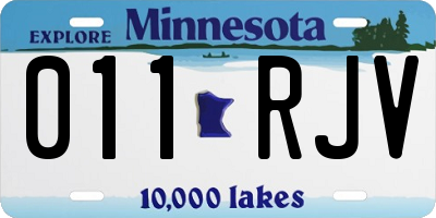 MN license plate 011RJV
