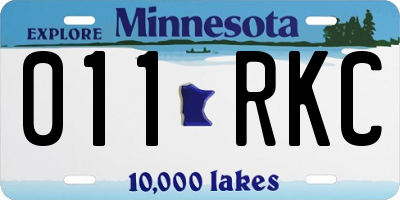 MN license plate 011RKC