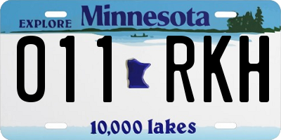 MN license plate 011RKH