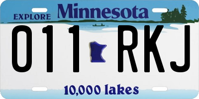 MN license plate 011RKJ