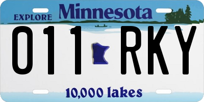 MN license plate 011RKY