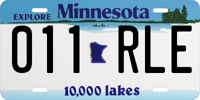 MN license plate 011RLE